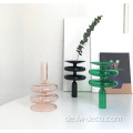 Custom Glass Candlestick Hold Glass Blume Vase